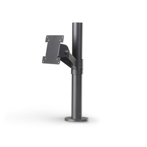 SpacePole Pole Mount for Screen Mount, POS System - White - Height Adjustable - 75 x 100 - VESA Mount Compatible - Steel