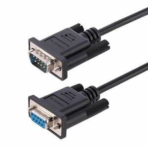 StarTech.com 3m RS232 Serial Null Modem Cable, Crossover Serial Cable w/Al-Mylar Shielding, DB9 Serial COM Port Cable Fema