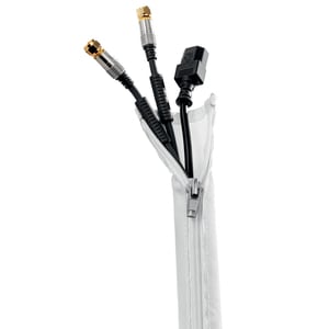 HAGOR Tasche Kabel - Weiß - Polyester-Elastik Körper - 1000 mm Höhe x 30 mm Durchmesser