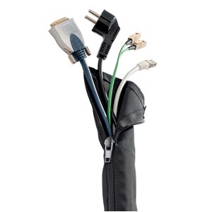 HAGOR Tasche Kabel - Schwarz - Polyester-Elastik Körper - 2000 mm Höhe x 45 mm Durchmesser