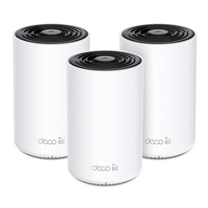 TP-Link Deco XE75 Pro Wi-Fi 6E IEEE 802.11ax Ethernet Wireless Router - Tri Band - 2.40 GHz ISM Band - 6 GHz UNII Band - 4