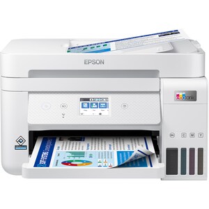 Epson ET-4856 Wireless EcoTank Inkjet Multifunction Printer - Colour - White - Copier/Fax/Printer/Scanner - 33 ppm Mono/20