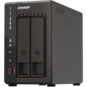 QNAP Turbo NAS TS-253E-8G SAN/NAS Storage System - 1 x Intel Celeron J6412 Quad-core (4 Core) 2 GHz - 2 x HDD Supported - 
