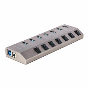 StarTech.com USB Hub - USB 3.2 Gen 1 (3.1 Gen 1) Type-B - External - Space Gray - 7 Total USB Port(s) - PC, Mac, Android, 