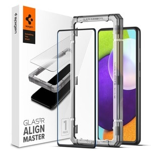Spigen GLAS.tR Align Master 9H Tempered Glass Screen Protector - Black - 1 - For LCD Smartphone - Oil Resistant, Fingerpri
