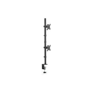 Digitus Clamp Mount for Monitor - Matte Black - Height Adjustable - 2 Display(s) Supported - 43.2 cm to 81.3 cm (32") Scre