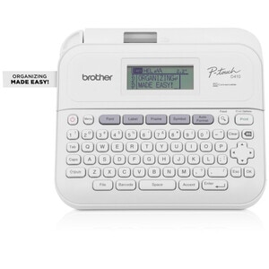 Brother P-touch PTD410 Electronic Label Maker - Thermal Transfer - 20 mm/s Mono - 15 Fonts - 7, 15, 13 Font Size - 180 dpi