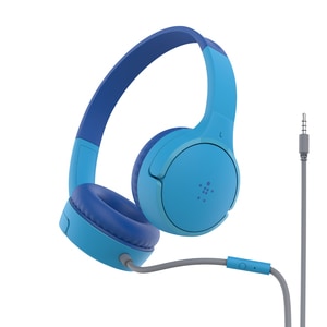 Belkin SoundForm Mini Wired On-Ear Headphones for Kids - Stereo - Mini-phone (3.5mm) - Wired - On-ear, Over-the-head - Bin