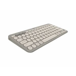 Logitech K380 键盘 - 袖珍的 - 无线 连接 - 中文 - 沙色 - 膜/剪刀 按键开关 - 蓝牙 - 3 - 10 m - 79 Key(s) - 首页, 后面 热键 - Windows 10, Windows 11, mac