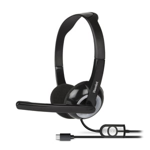 Hamlet Cuffia Stereo USB-C con Microfono per PC e Notebook. Connessione USB tipo C. Bi-Aurale, Sovraurale . Archetto regol