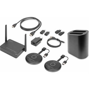 Digitus Click & Present Video Extender Transmitter/Receiver - Wired/Wireless - 50 m RangeNetwork (RJ-45) - 4 x USB - 2 x H