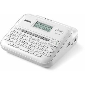 Brother PT-D410 Electronic Label Maker - Thermal Transfer - 180 dpi - Tape - 3.50 mm, 6 mm, 9 mm, 12 mm, 18 mm - LCD Scree
