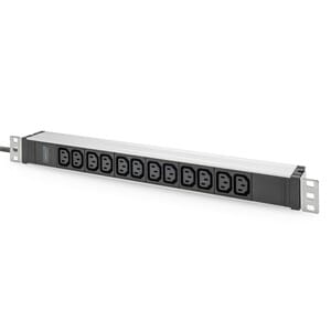 Digitus PDU - CEE 7/7 (SCHUKO) - 12 x IEC 60320 C13 - 16 A - 230 V AC Eingang - 230 V AC Ausgang - 1U - Waagerecht - Rackm