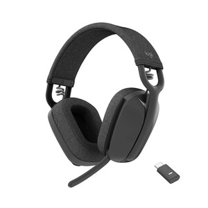 Logitech Zone Vibe Wireless Over-the-ear Stereo Headset - Graphite Grey - Binaural - Circumaural - 3000 cm - Bluetooth - 4