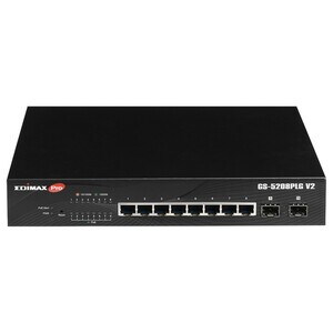 Switch Ethernet Edimax Web Smart GS-5208PLG V2 8 Porte Gestibile - Gigabit Ethernet - 10/100/1000Base-T, 1000Base-X - 3 La