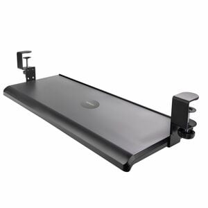 StarTech.com Under Desk Keyboard Tray, Clamp on Keyboard Holder, Up to 12kg/26.5lb, Height Adjustable, Ergonomic Sliding K