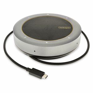 StarTech.com USB-C Speakerphone Docking Station, Mini Portable Conference Speaker/Audio Dock, VGA/4K HDMI, USB Hub, Teams/