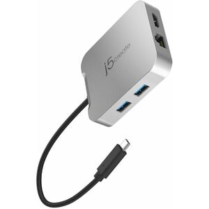 j5create Elite JCD391-N 5 Port(s) USB Type C Docking Station for Notebook, Keyboard, Mouse, Flash Drive, TV, MacBook - Cha