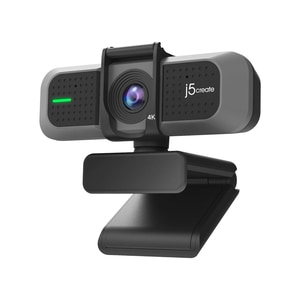 j5create JVU430 Webcam - 8 Megapixel - 60 fps - Black, Silver - 1 Pack(s) - 3840 x 2160 Video - CMOS Sensor - 94° Angle - 