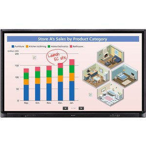 Sharp NEC Display BIG PAD PN-70HC1E 70" (177.8 cm) Class LCD Touchscreen Monitor - 16:9 - 8 ms - 70" (177.8 cm) Viewable -