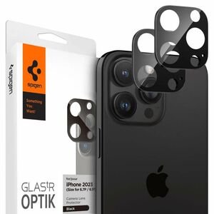 Spigen Glas.tR Optik Camera Lens Protector - Black - Tempered Glass - 2