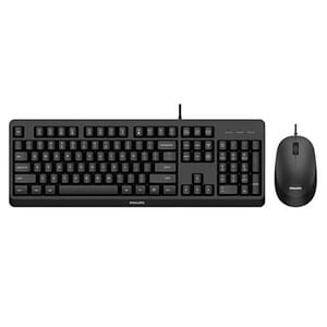 Philips Keyboard & Mouse - QWERTY - Spanish - 1 - USB 2.0 Cable Keyboard - Keyboard/Keypad Color: Black - USB 2.0 Cable Mo