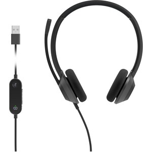 HEADSET 322 WIRED DUAL ON-EAR CARBON BLACK USB-A