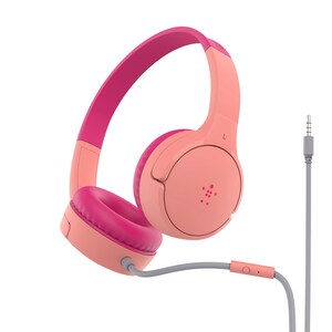 Belkin SOUNDFORM Mini Kabel Auf den Ohren, Kopfbügel Stereo Headset - Rosa - Binaural - Geschlossen - 121,9 cm Kabel - Hos