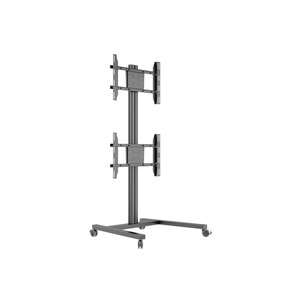 ITB - Carrello per doppio monitor, portata 30Kg. per monitor, VESA Max 600x400
