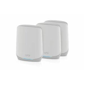 Netgear Orbi RBK763S Wi-Fi 6 IEEE 802.11ax Ethernet Wireless Router - Tri Band - 2.40 GHz ISM Band - 5 GHz UNII Band - 4 x