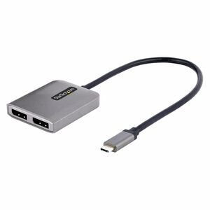 StarTech.com USB-C to Dual DisplayPort 1.4 Adapter, USB Type-C Multi-Monitor MST Hub, Dual 5K 60Hz DP Display Extender / S
