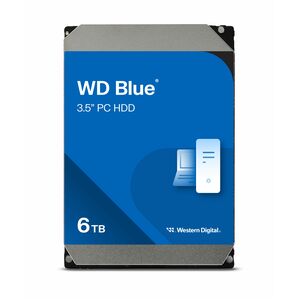 WD Blue WD60EZAX 6 TB Hard Drive - 3.5" Internal - SATA (SATA/600) - Conventional Magnetic Recording (CMR) Method - Deskto