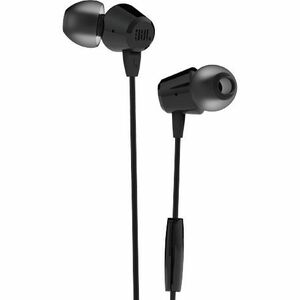 JBL T50HI Wired Earbud Stereo Earset - Black - Google Assistant - Binaural - In-ear - 30 Ohm - 20 Hz to 20 kHz - 1.20 m (4