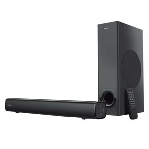 Creative Stage 2.1 Bluetooth Sound Bar Speaker - 80 W RMS - Black - Wall Mountable - USB