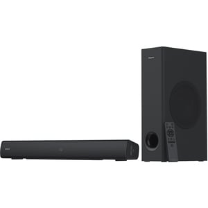 Creative Stage V2 2.1 Bluetooth Sound Bar Speaker - 80 W RMS - Black - Wall Mountable - 80 Hz to 20 kHz - Dolby Digital - USB