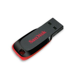 SanDisk Cruzer Blade 8 GB USB 2.0 Flash Drive - Red, Black - 5 Year Warranty