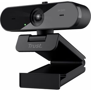 Trust - Webcam - 30 fps - Schwarz - USB 2.0 - 2560 x 1440 Pixel Videoauflösung - Autofokus - 92° Angle - Tischhalterung, S