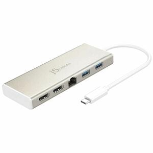 j5create USB Tipo C Estação de ancoragem - USB Tipo C - 2 x Portas HDMI - HDMI