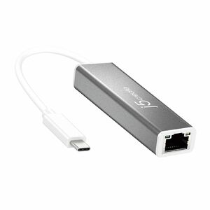 j5create JCE133G Adaptador Gigabit Ethernet para PC - 10/100/1000Base-T - USB Tipo C - Cabo de par entrançado