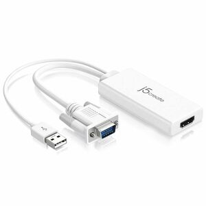 j5create JDA214 Adaptador A/V - 1920 x 1200 Supported - Branco