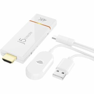 j5create JVAW76-N Transmissor do extensor de vídeo - Sem fios - 1 Dispositivo de entrada - 1 x USB - 1 x Entrada HDMI - 38