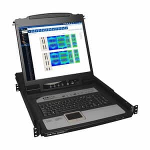 Tripp Lite series NetDirector B020-U08-19-IP LCD Rack Console with Digital KVM Switch - Steel - Black - 8 Computer(s) - 48