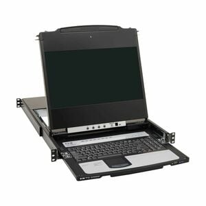Tripp Lite series B030-DP08-17DIP LCD Rack Console KVM Switch - Metal - Black - TAA Compliant - 8 Computer(s) - 43.2 cm (1