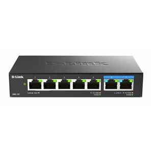 D-Link DMS-107 7 Anschlüsse Ethernet-Switch - Gigabit-Ethernet, 2.5 Gigabit Ethernet - 10/100/1000Base-T, 2.5GBase-T - Sch