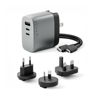 Alogic 3X67 Rapid Power 67W Multi-Country GaN Charger - 120 V AC, 230 V AC Input - 5 V DC, 9 V DC, 12 V DC, 15 V DC, 20 V 