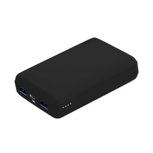 JUICE ECO 4 Power Bank - Black - For Smartphone, USB Type A Device, USB Type C Device - 12000 mAh - 3 A - 5 V DC Output - 