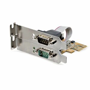 StarTech.com Serial Adapter - Low-profile Plug-in Card - 1 - PCI Express 2.0 x1 - PC, Linux - 2 x Number of Serial Ports E