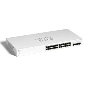 Cisco Business 220 CBS220-24FP-4G 24 端口 可管理 以太网交换机 - Gigabit Ethernet - 10/100/1000Base-T, 1000Base-X - 2 层支持 - 模块化 - 4 SF