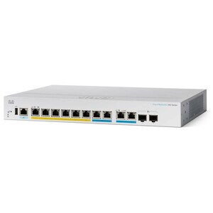 Cisco Business 350 CBS350-8T-E-2G 10 端口 可管理 以太网交换机 - Gigabit Ethernet - 10/100/1000Base-T, 1000Base-X - 3 层支持 - 模块化 - 2 SF