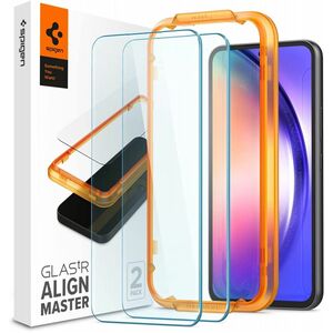 Spigen AlignMaster 9H Tempered Glass Screen Protector for Galaxy A54 5G - Clear - 2 Pack - For 16.3 cm (6.4") AMOLED Smart